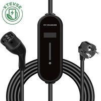 Cargador Portátil para Vehículos Eléctricos XTEVSE XT-ACP101-EU Monofásico GB/T, 32A 7KW, Tipo 2 Rápido, IP54, Pantalla LCD, Corriente Ajustable, Cable de 3m, Nuevo