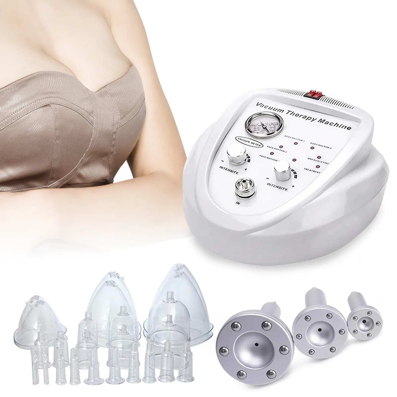 Rehausse les seins, système de cavitation sous vide, levage des fesses, sculpture du corps, machine de massage, crème d'amélioration des seins rf