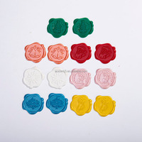 Pegatinas de sellos de cera plateada con diseño de logotipo personalizado en stock para etiquetas de embalaje elegantes para sobres