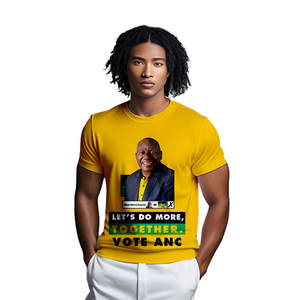 Gahumi Best-seller 2024 Afrique du Sud ANC T-shirt pour l'élection présidentielle Style d'impression personnalisé en polyester/coton - Product Image 1