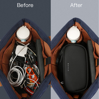 Sac de rangement pour câbles de données, chargeurs et accessoires numériques, sac à main de voyage tout-en-un, pochette de rangement zippée, décontracté et portable