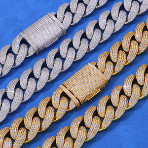 Bespoke Signature Hip Hop <b>Iced</b> <b>Out</b> Cuban <b>Chain</b> Moissanite 925 Sterling Silver Miami Link Necklace VVS1 Diamond Tester Pass - Product Image 3