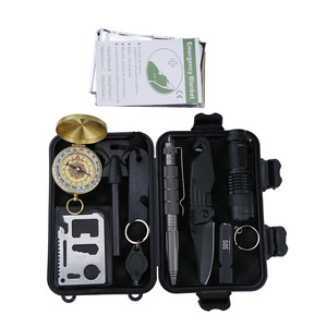 Boîte de survie extérieure multifonctionnelle, 10 pièces, Kit de survie pour le faune, fournitures d'urgence, SOS - Product Image 1