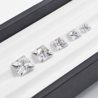 Asscher Cut VVS Moissanite blanche diamant synthétique taillé à la main pierre en vrac pierre précieuse la plus fine avec traitement thermique