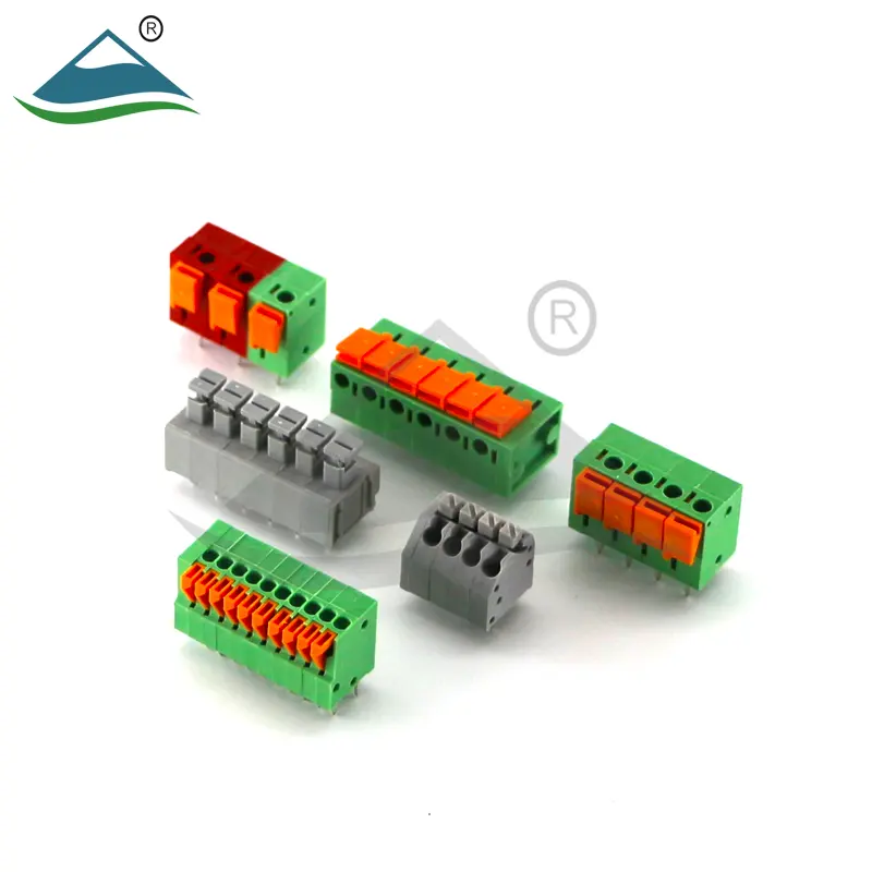 Пружинный клеммный блок проволочных соединителей латунный pcb клеммный винт 2/4/7/15 полюс 3,5 мм 3,81 мм 5,0 мм 5,08 мм