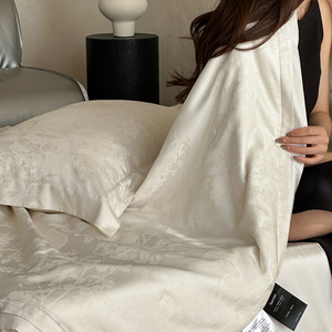 Tencel Cotton Linen Jacquard <b>Quilt</b> Set 4 Pieces Cooling Summer Bedding Modern Style Machine Washable - Product Image 4