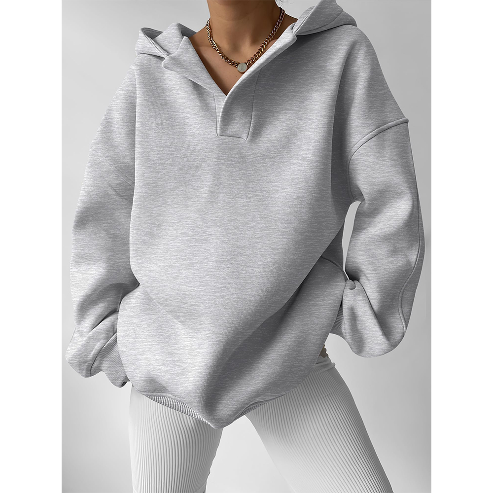 売れ筋がひ新作！ Drop Plain Custom Shoulder Sweatshirt Women Hoodie Pullover トップス