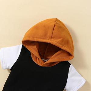 Bộ quần áo mùa hè trẻ em thiết kế riêng, áo khoác có mũ, quần short, dành cho bé trai - Product Image 5