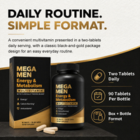 Comprimés multivitaminés pour hommes Pure Balanced pour une utilisation quotidienne comme complément alimentaire pour hommes adultes