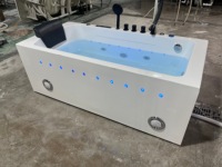Baignoire de luxe pour villa, avec fonction cascade, spa, jets d'air, massage, siège et jacuzzi, pour usage intérieur, vente en gros directe usine