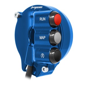 Cubierta de control del acelerador con interruptor integrado en el manillar para Aprilia TUONO/RS 660 (Azul) - Product Image 2