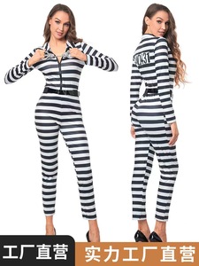 Halloween ragazze <span class=keywords><strong>TV</strong></span> & film Costume adulto nero bianco prigioniero tuta prestazioni altro materiale Aladdin natale - Product Image 6
