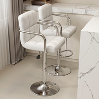 Tabouret de bar pivotant moderne en gros d'usine avec hauteur réglable, structure métallique et siège rembourré pour café, restaurant et maison