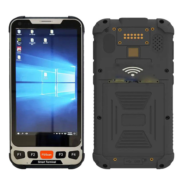Rugged Handheld PDA Barcode Scanner Windows Mobile Computer 1D 2D Scanner NFC Fingerprint Optional Industrial Data Stock