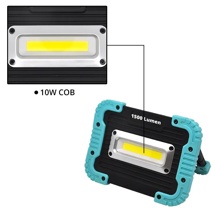 الألومنيوم عالية الطاقة في الهواء الطلق الطوارئ USB قابلة للشحن اللاسلكي الكاشف مع قوة البنك COB LED طوي مصباح عمل