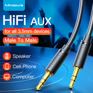Câble audio stéréo Mindpure 3,5 mm mâle-mâle XLR/RCA avec conducteur en cuivre nu et gaine en PVC pour HDTV, home cinéma, ordinateur, MP3 - Product Image 1