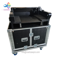 Système de levage hydraulique Goodcase DJ Flip Workstation Mixer Flight case pour console Yamaha DM7 avec tiroir 2U