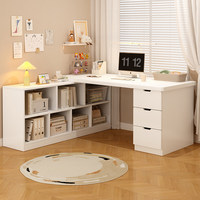 Bureau d'angle en bois massif pour la maison, la chambre à coucher, le salon, la baie vitrée, table de chevet, table d'appoint, bureau pour les devoirs, l'écriture, l'ordinateur, non