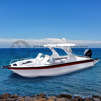 Bateau de loisirs en aluminium de 24 pieds avec flybridge pour 12 à 14 personnes 7.3m pour le tourisme aquatique de luxe