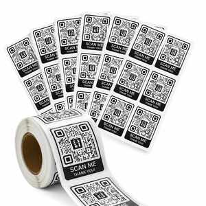Factory Printing Sheet Logo Printed <b>Waterproof</b> <b>Adhesive</b> Pp Variable Data Durable Custom Qr Code Stickers - Product Image 1