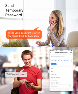 Tuya Wifi App thông minh khóa cửa cao an ninh hoàn toàn tự động sinh trắc học vân tay truy cập làm bằng hợp kim nhôm cho cửa gỗ - Product Image 3