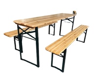 Table et banc pliants en bois massif portables pour le camping en plein air, les pique-niques et la plage CNLF