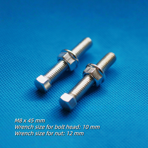 Accessoires pour motos : Vis de réglage de chaîne M8*45mm, écrou M8 à tête hexagonale (non standard), vis de tension de chaîne - Product Image 2