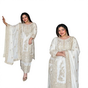 Elegant <b>Green</b> <b>Silk</b> Salwar Kameez With Gold Embroidery Ankle-Length Traditional Wear For Women India Pakistan Wedding - Product Image 1