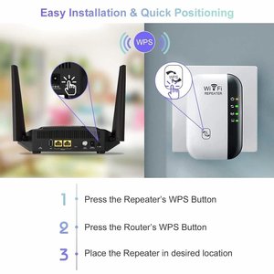 <b>WiFi</b> Repeater 2.4GHz 300Mbps Signal Booster Wireless Range Extender <b>Plug</b>-in <b>WiFi</b> Hotspot for Home Office - Product Image 4