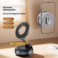 Support universel en alliage avec ventouse en silicone, nouvelle collection, vente en gros, rotation à 360° °   Support magnétique rotatif pour téléphone de tableau de bord de voiture
