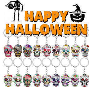 Meilleure vente coloré Halloween fantômes porte-clés en acier inoxydable cadeau promotionnel porte-clés pendentif porte-clés en métal - Product Image 1