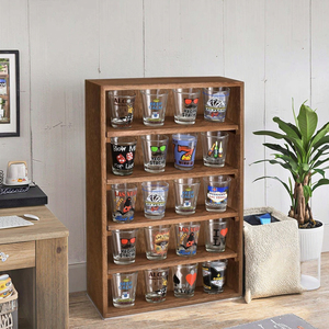 Estante de Exhibición de Madera de Estilo Antiguo, Montado en la Pared, de 5 Niveles, con Altura Ajustable, Ahorro de Espacio, Tamaño Mediano - Product Image 4