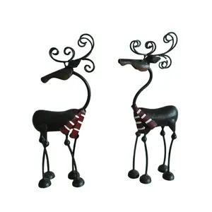 圣诞驯鹿装饰户外圣诞装饰金属鹿驯鹿