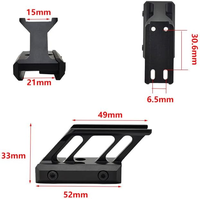 Base de montage basse Bowei pour viseur point rouge, adaptateur de montage oblique 1/3 Co-Witness, support de viseur extérieur léger 20 mm