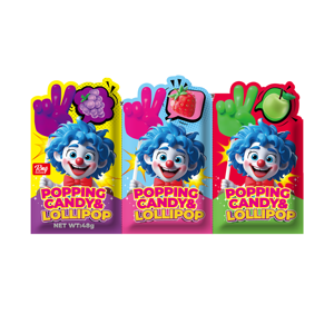 Joli sac personnalisé Pack mélangé 3 saveurs fruitées bonbons à sauter sucette bonbons sur Offre Spéciale <span class=keywords><strong>bonbon</strong></span> sautant sucette bonbons - Product Image 1