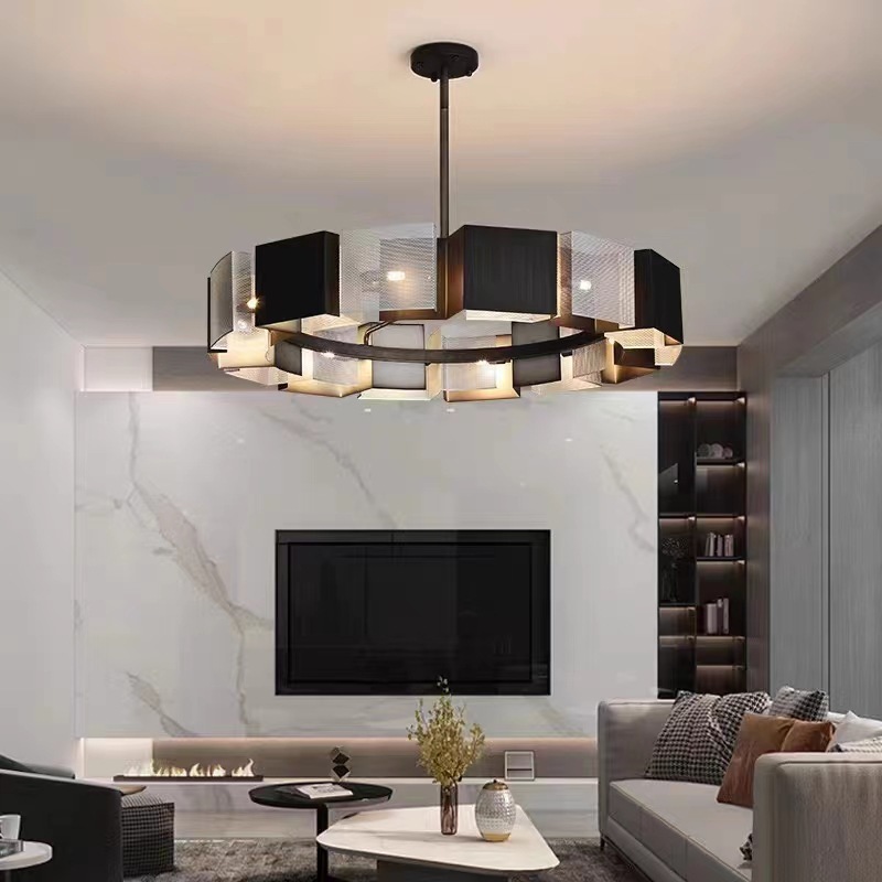 JYLIGHTING Modern Nordic Luxury Black Metal Pendant Light LED Industrial Hanging Light Hotel bar Livingroom Bedroom Light · image 4