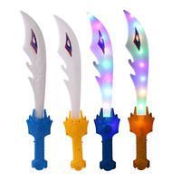 gift cartoon Knife uilt-in music Laser Sword with Glowing Diode-emitting lightsaber , Plastic,Style A,light up,diode, blue
