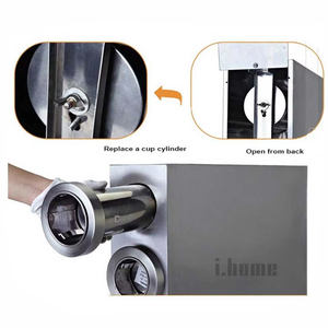 Dispensador de Vasos Desechables de Papel y Plástico de Acero Inoxidable de 2 Orificios para Restaurante Comercial XEOLEO, Soporte Ajustable para Vasos - Product Image 6