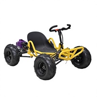 Kart de course tout-terrain avec pneus de 7 pouces, châssis en acier, moteur 63cc, véhicule de plage à quatre roues pour la montagne