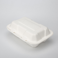 Échantillon gratuit boîte à lunch isotherme carrée emballage de fast-food boîtes à clapet de canne à sucre