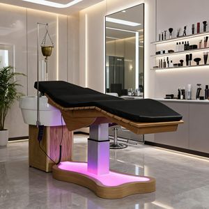 เก้าอี้สปาเตียงรักษาใบหน้าปรับความสูงได้ <span class=keywords><strong>shirodhara</strong></span> เก้าอี้เซรามิกแบบ2-in-1แบบพกพาไฟฟ้าหรูหราทันสมัยใช้ในโรงพยาบาล - Product Image 1