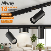 Rail lumineux magnétique intelligent LED COB 24V ultra-mince en aluminium moderne à puissance personnalisable, température de couleur 2700-6500K, durée de vie 30000 heures