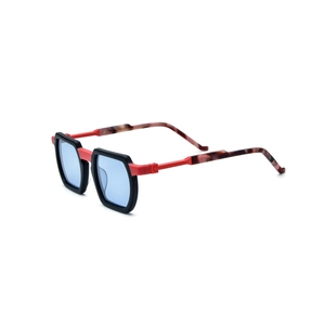 Lunettes de soleil rectangulaires à monture intégrale pour hommes, verres miroir, protection UV 100%, style décontracté coloré, adulte - Product Image 4
