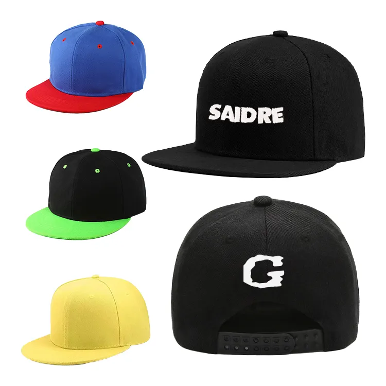 Хип-хоп шляпа с вышитым логотипом, 6 панелей, хлопковая тканевая структурированная двухцветная Кепка в стиле хип-хоп