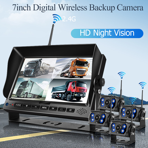 7 Inch Cordless Quad Screen Support 256GB MDVR With Digital <b>Wireless</b> Backup Rear View <b>Camera</b> for Car Truck Lorry Trailer Bus Wir - Product Image 5