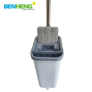 BENHENG Fregona Healthy Mobs, Juego de Trapeador <span class=keywords><strong>y</strong></span> Cubeta Giratorios <span class=keywords><strong>y</strong></span> Ajustables - Product Image 1