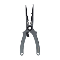Pince de pêche en aluminium pour eau salée, couleur gris, avec gaine et cordon en acier tungstène, pour usage océanique – Offre Spéciale