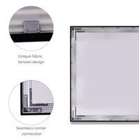 Écran de projection laser 4K UHD SCREEN PRO 150 pouces 16:9, cadre fixe en aluminium noir velours de 90 mm de largeur, blanc mat, son