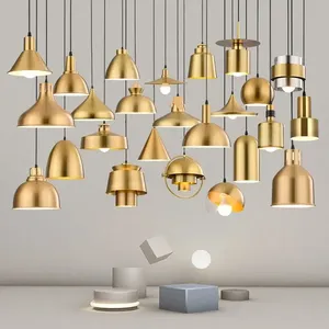 Đèn thả hiện đại phòng ăn nhà <span class=keywords><strong>b</strong></span>ếp, đèn treo nhà hàng sang trọng phong cách <span class=keywords><strong>B</strong></span>ắc Âu, đèn thả vàng kiểu loft - Product Image 2