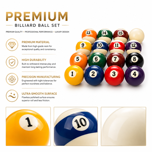 Juego Completo de Bolas de Billar Estándar - Juego de Bolas de Snooker de Cristal Coloridas, 9 Bolas de Resina, Kit Completo para Entretenimiento en el Hogar - Product Image 4